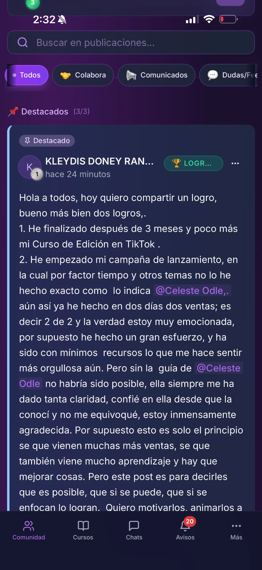 Logro de Kleydis: dos ventas en dos días tras su lanzamiento