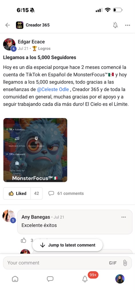 Logro de Edgar: 5,000 seguidores en TikTok en dos meses